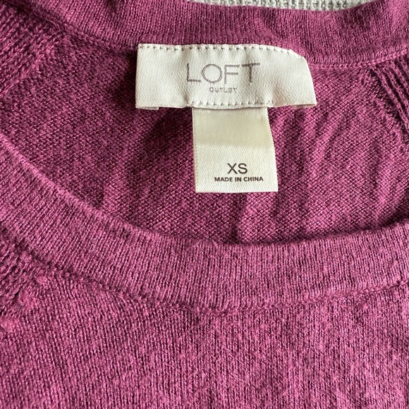 LOFT Rich Berry Knit Top - Picture 5 of 6